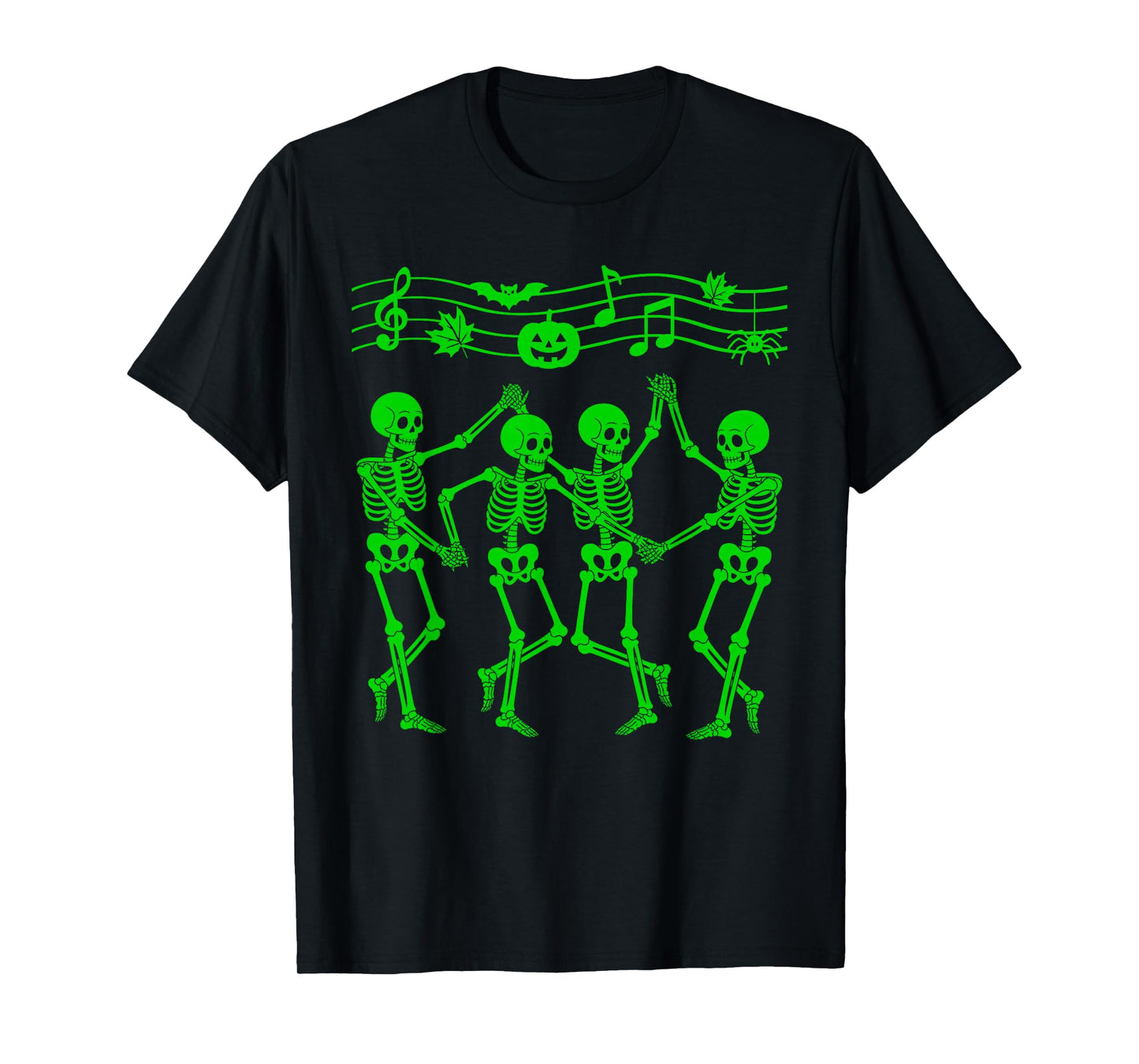 Dancing Skeletons Halloween Music Party Symphony Skull Dance T-Shirt