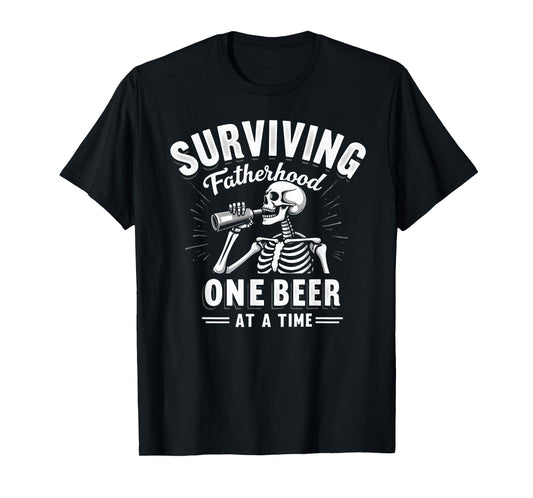Dad Joke Surviving Fatherhood One Beer at A Time T-Shirt