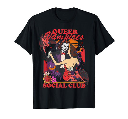 Queer Vampires Gay Lesbian Bisexua Trans Girl Halloween T-Shirt