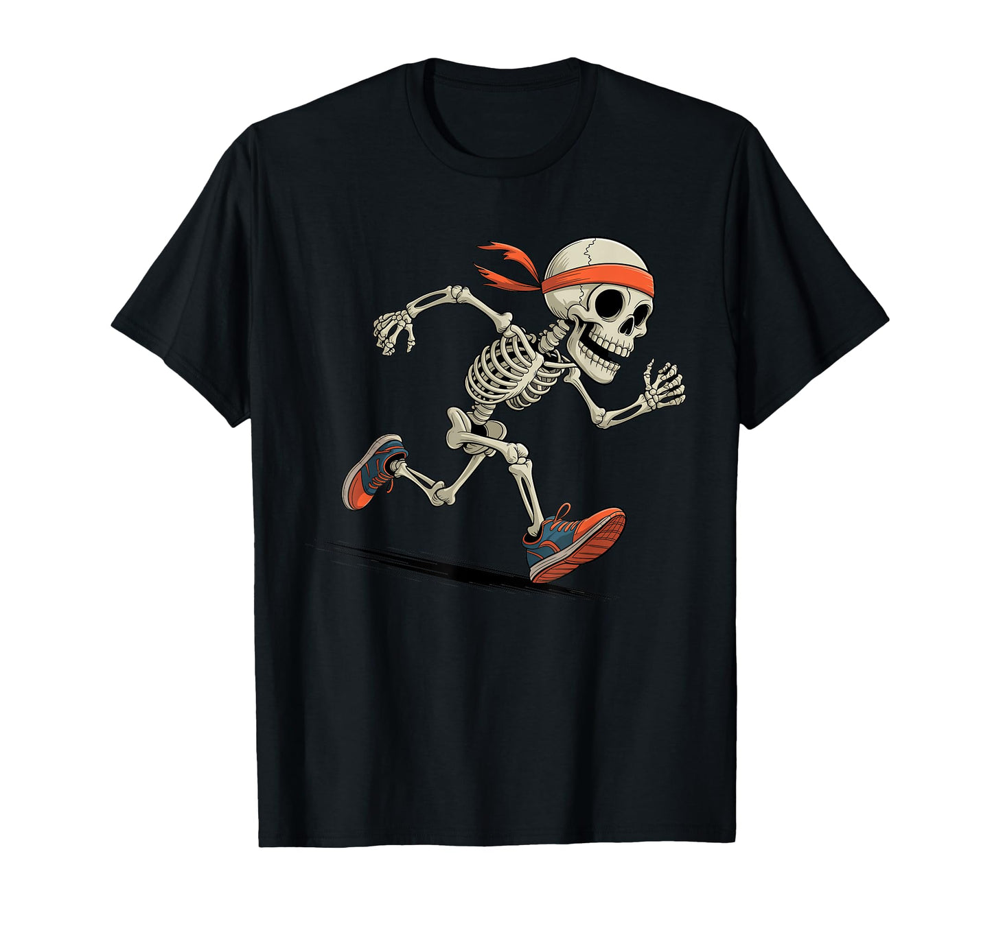 Halloween Skeleton Running Funny Costume Runners Kids Boys T-Shirt