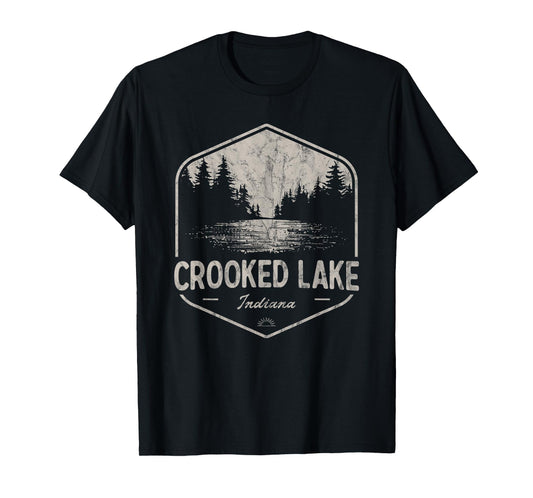 Crooked Lake Indiana Outdoors Vintage T-Shirt
