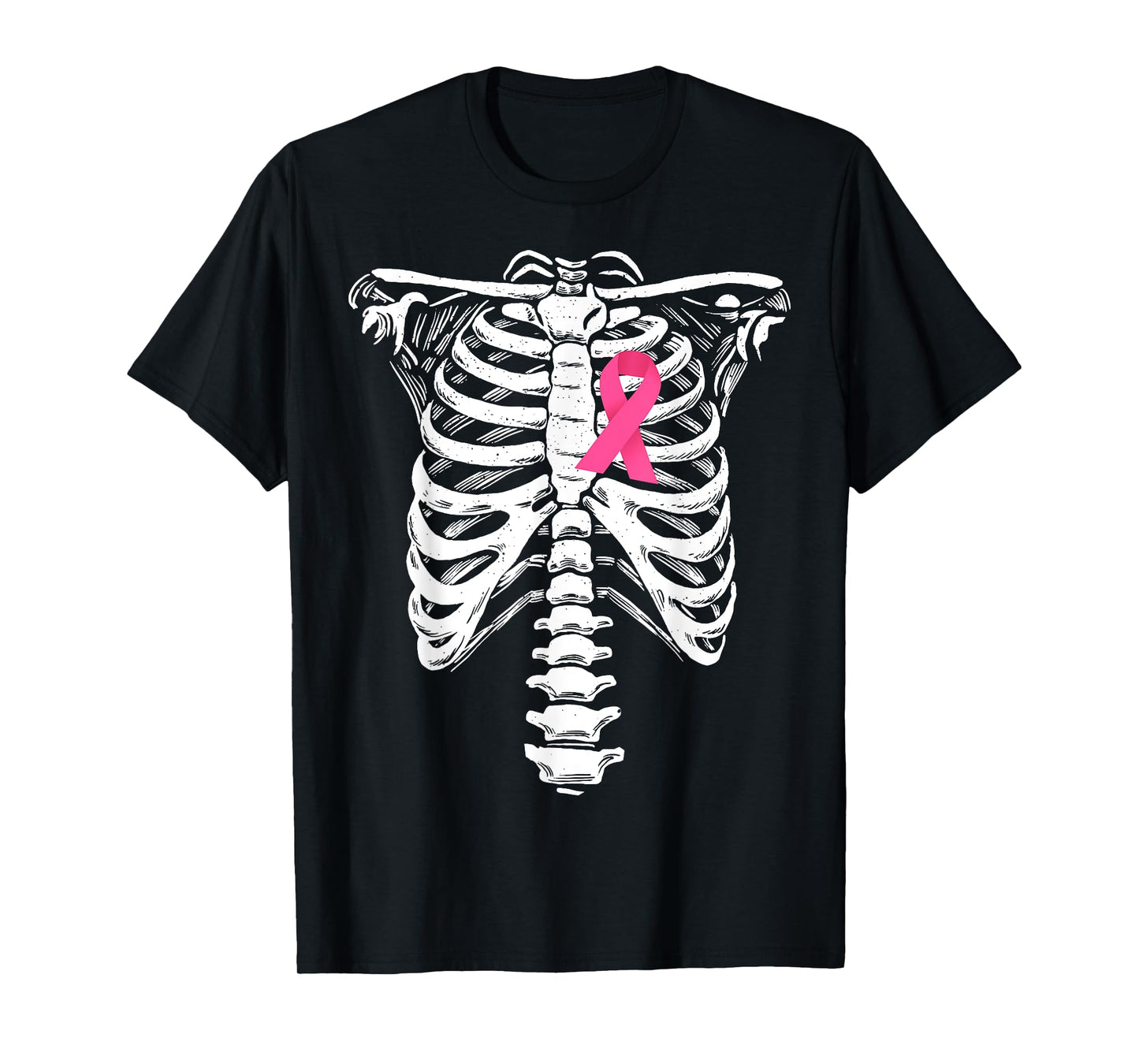 Breast Cancer Awareness Skeleton Wear Pink Ribbon Skeleton T-Shirt
