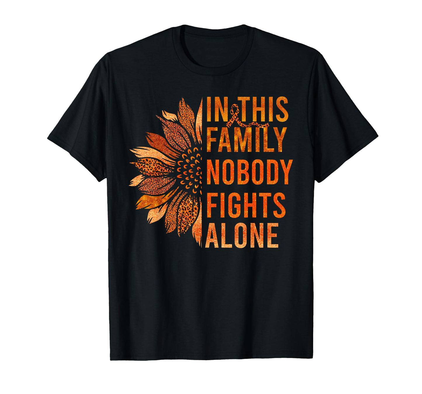 sunflower leukemia awareness leopard sunflower leukemia T-Shirt