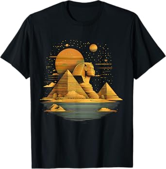 Ancient Egypt Tutankhamun Sphinx Pyramid Egypt Mythology T-Shirt