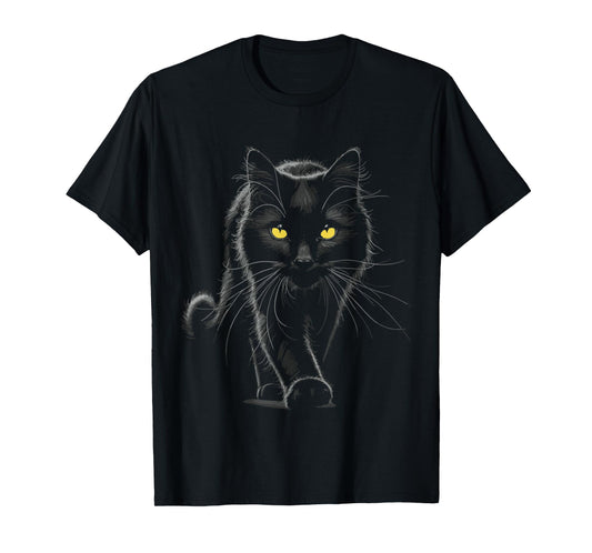 Black Cat Yellow Eyes Cats T-Shirt