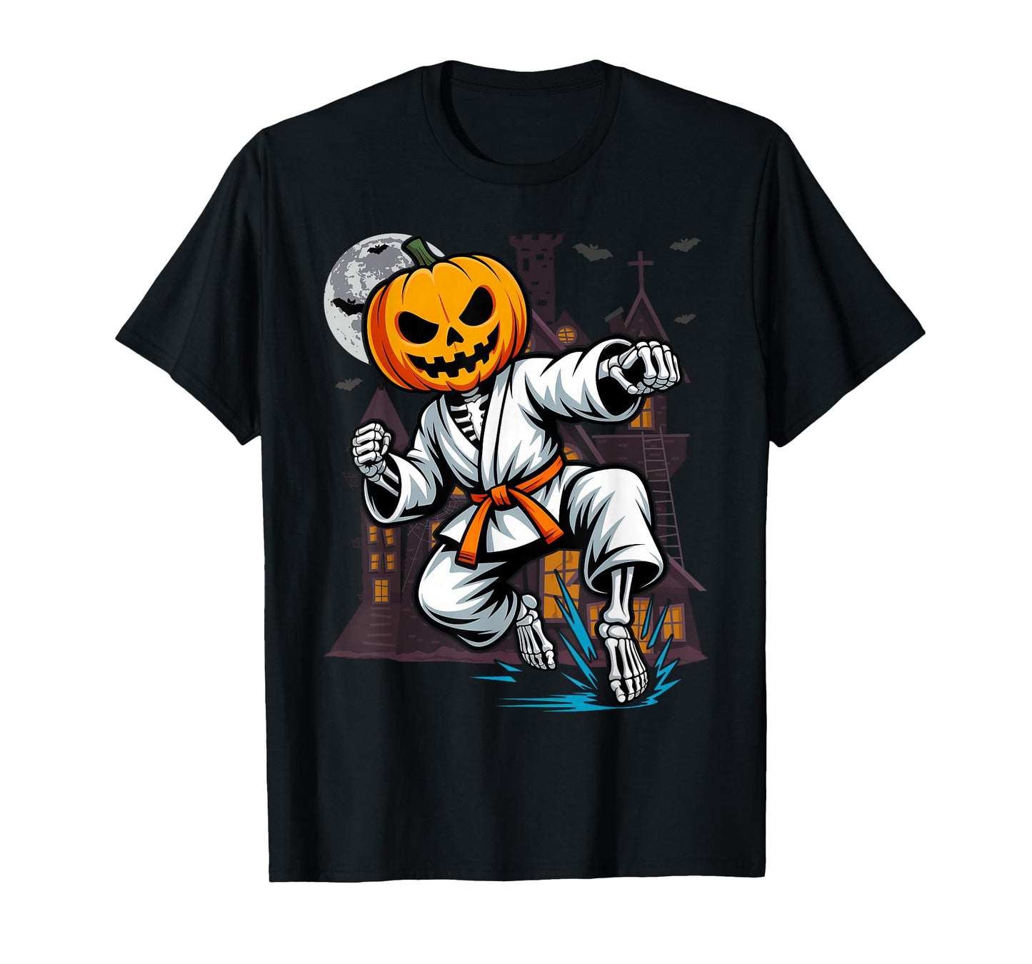 Halloween Skeleton Karate T-Shirt
