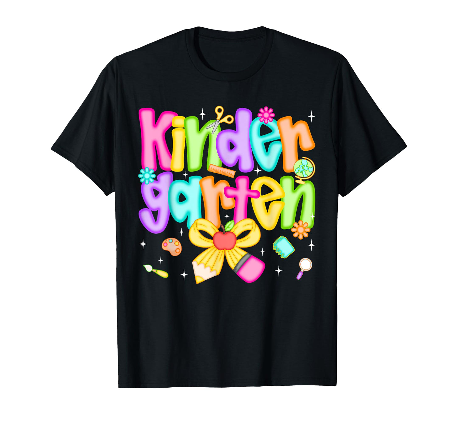 Preppy Kindergarten Back To School Teacher Kinder Girls Kids T-Shirt