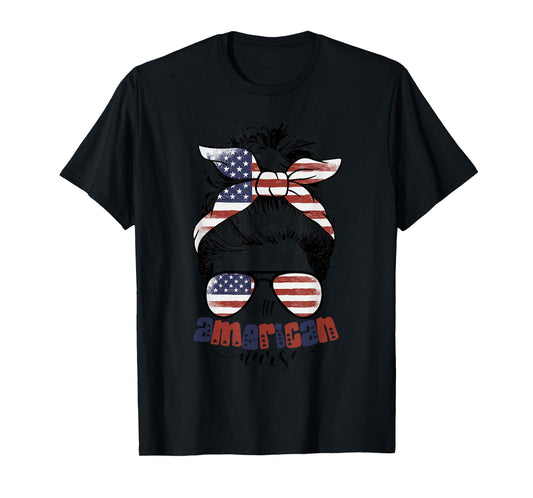All American Nurse For Memorial Day and 4th of July Women Men T-Shirt