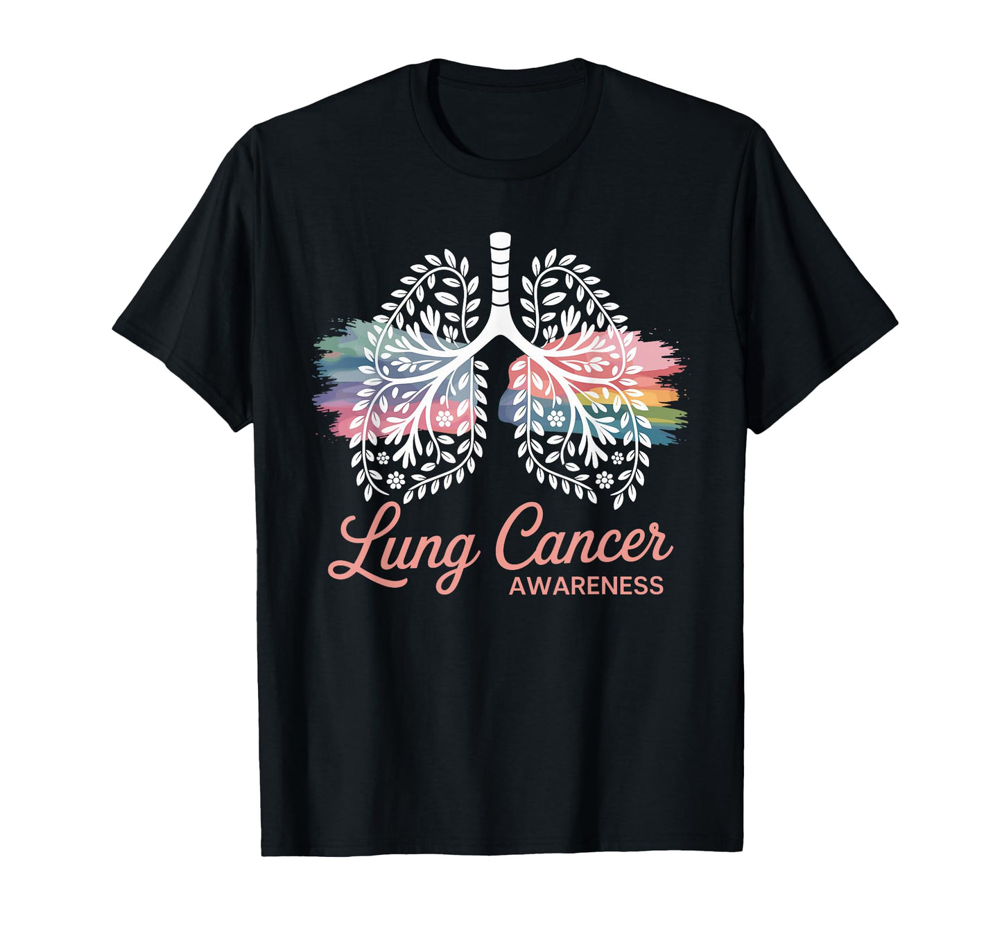 Lung Cancer Awareness Floral T-Shirt