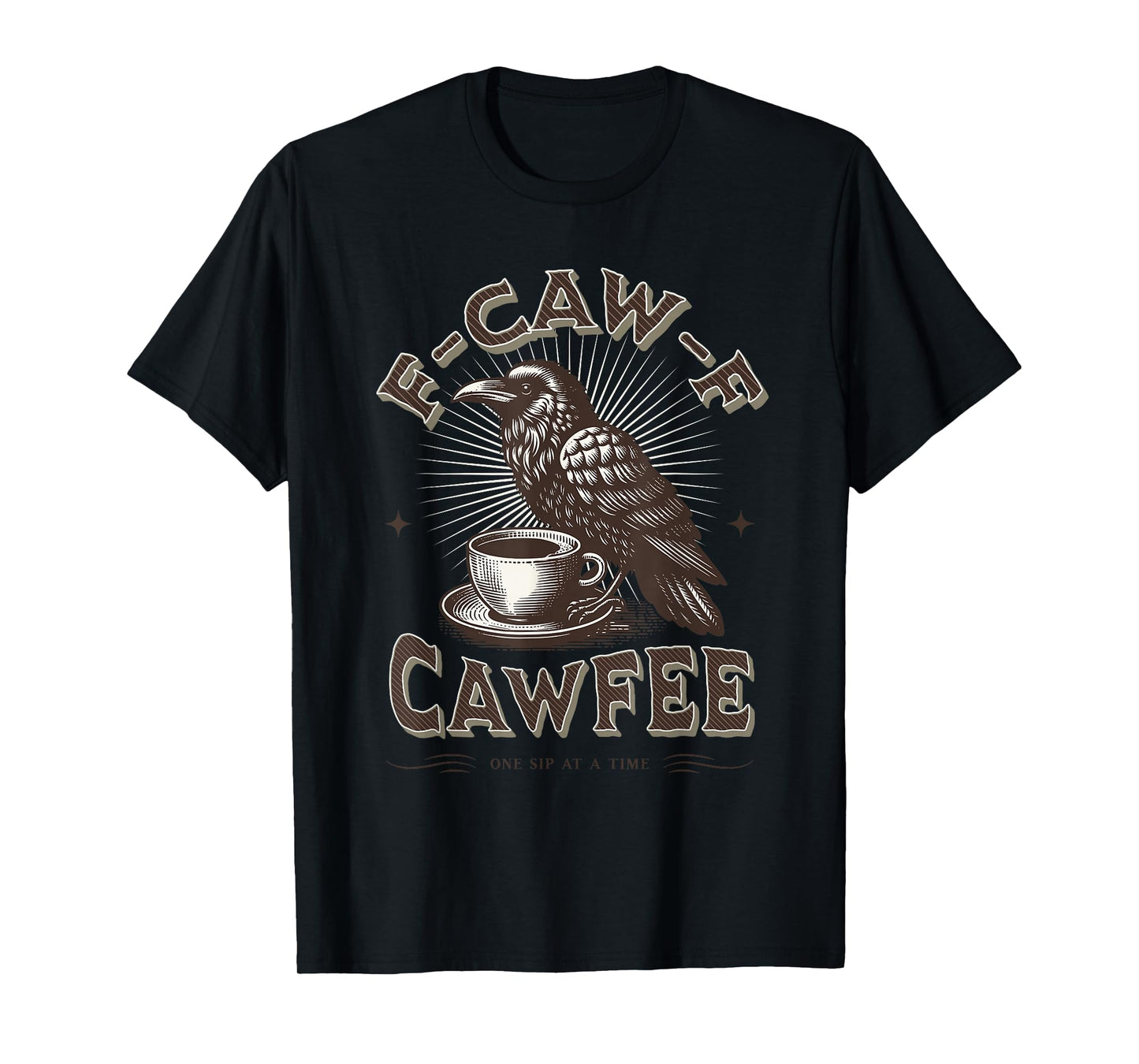 Black Crow, F-Caw-F Funny Black Bird Cawfee Coffee T-Shirt