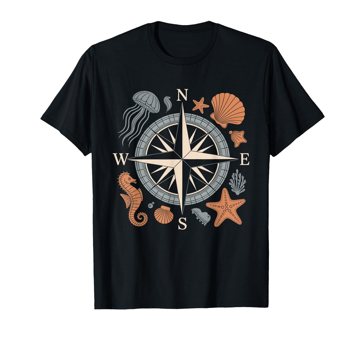 Ocean Academia Coastal Scholar Marine Science Nerd Vintage T-Shirt