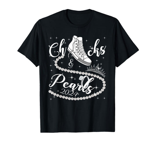 Chucks And Pearls 2024 Kamala Harris 2024 Vote For President T-Shirt