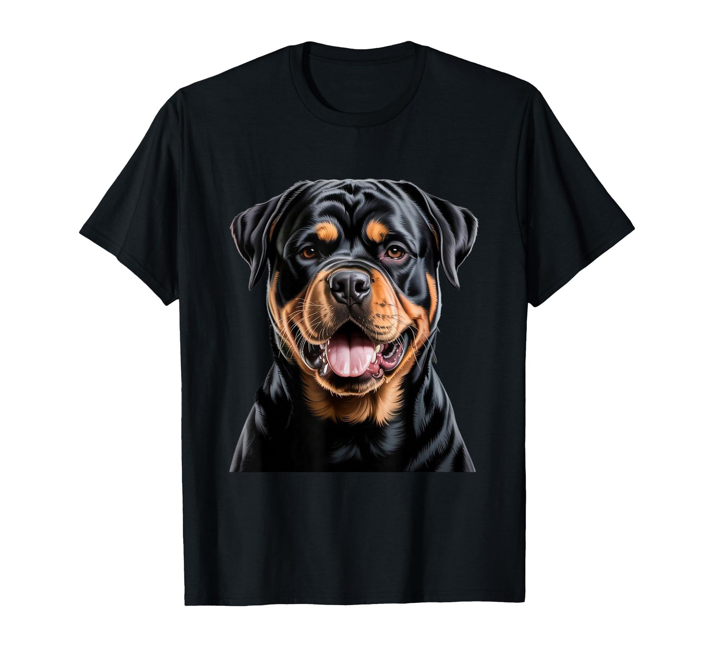 Face Portrait Watercolor Painting Rottweiler Dog T-Shirt