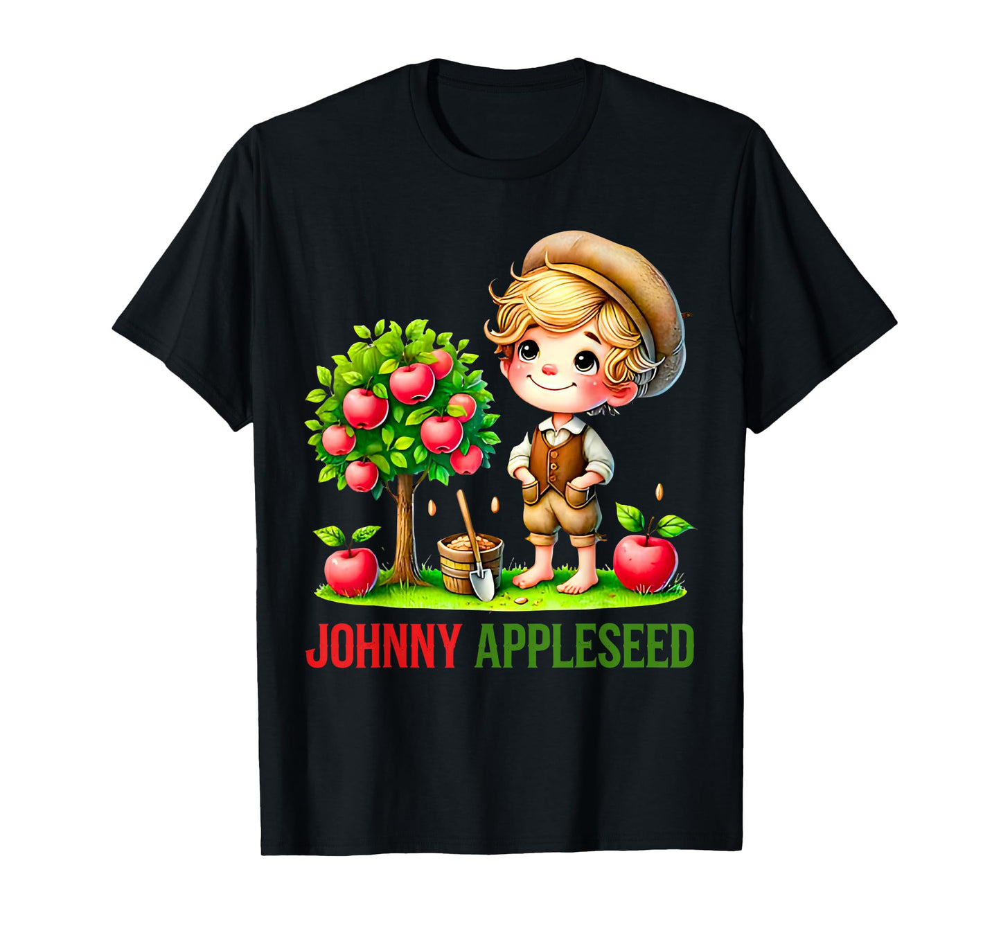 Johnny Appleseed Day September 26th Retro Tree T-Shirt