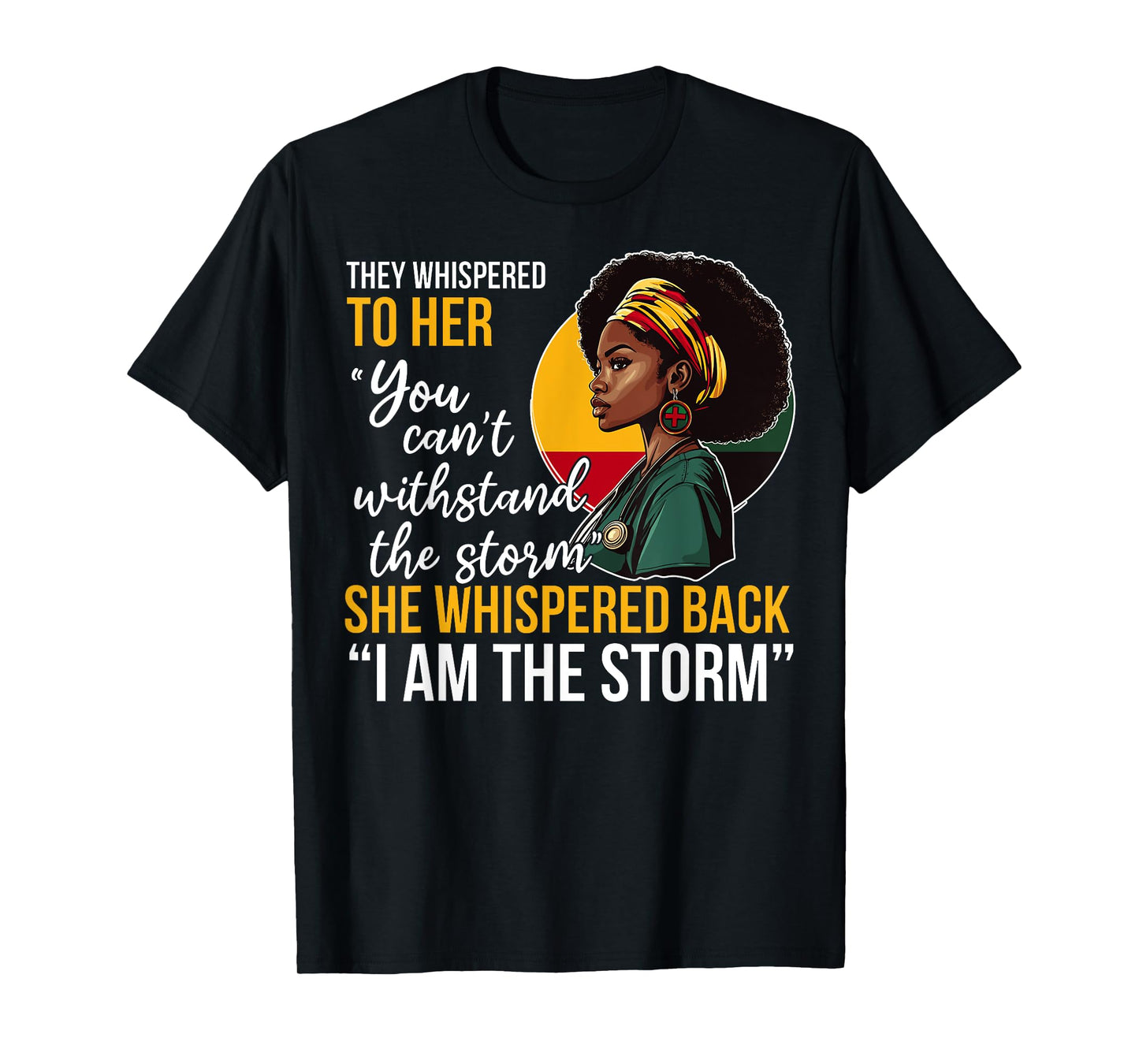 Black History Nursing Nurse Proud African American Ladies T-Shirt