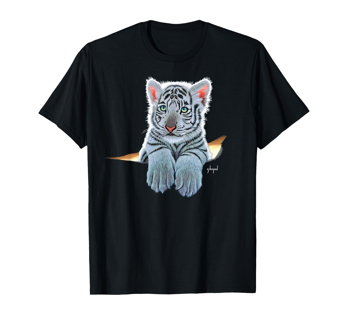 Schim Schimmel original artwork, white tiger cub T-shirt T-Shirt