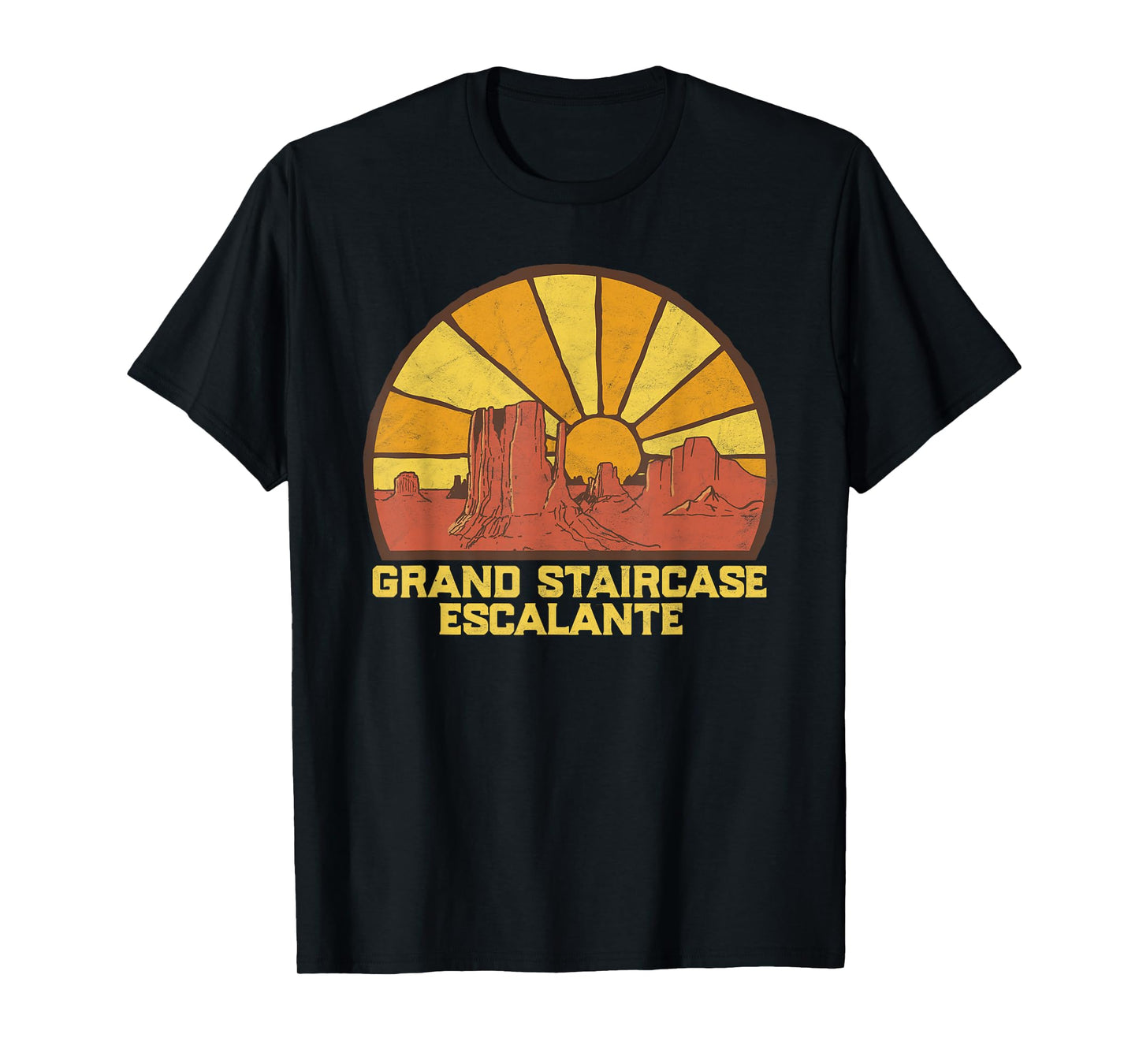 Retro Grand Staircase Escalante Sun Vintage Graphic Shirt T-Shirt