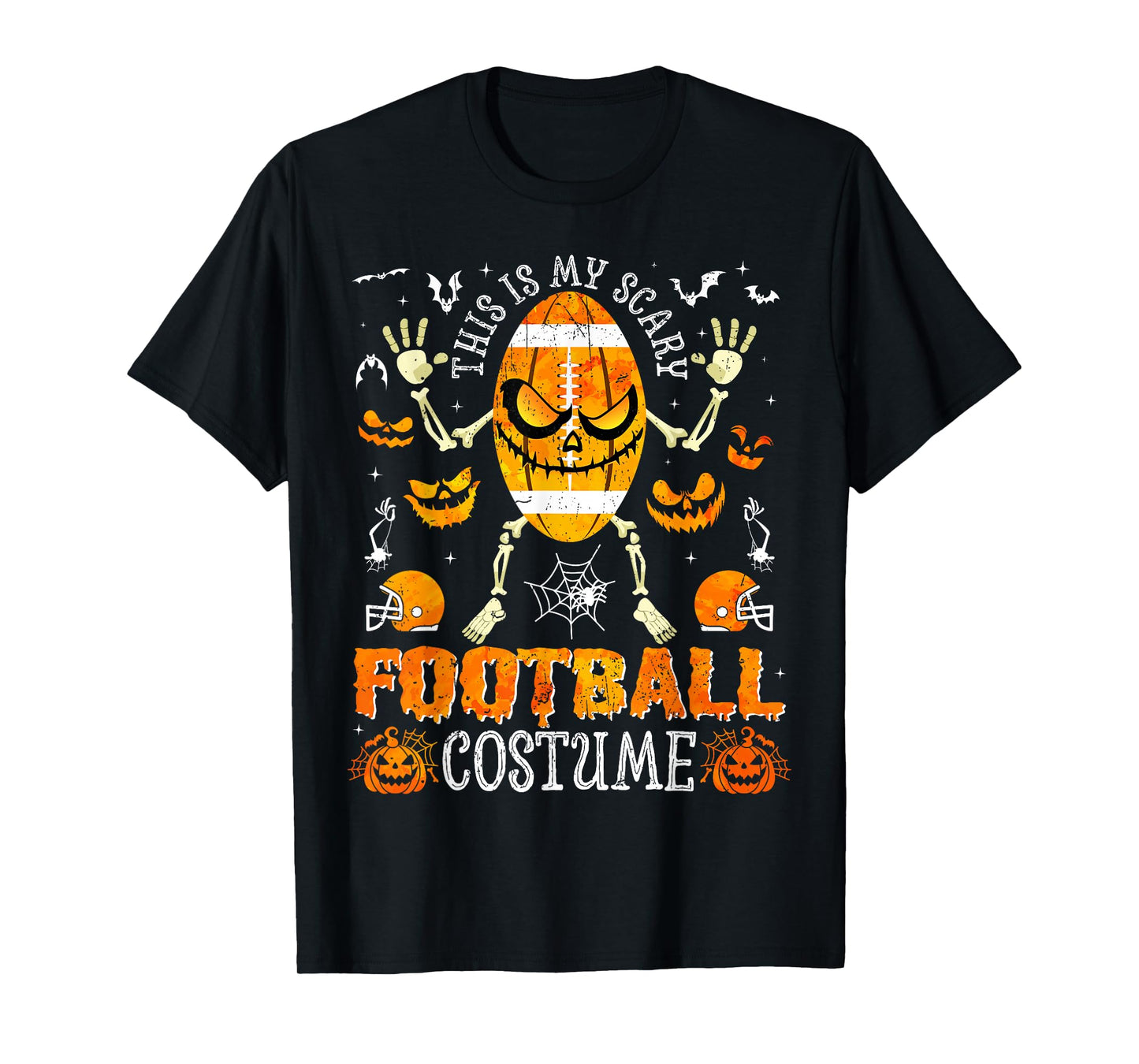 This is My Scary Football Costume Halloween Skeleton Lover T-Shirt