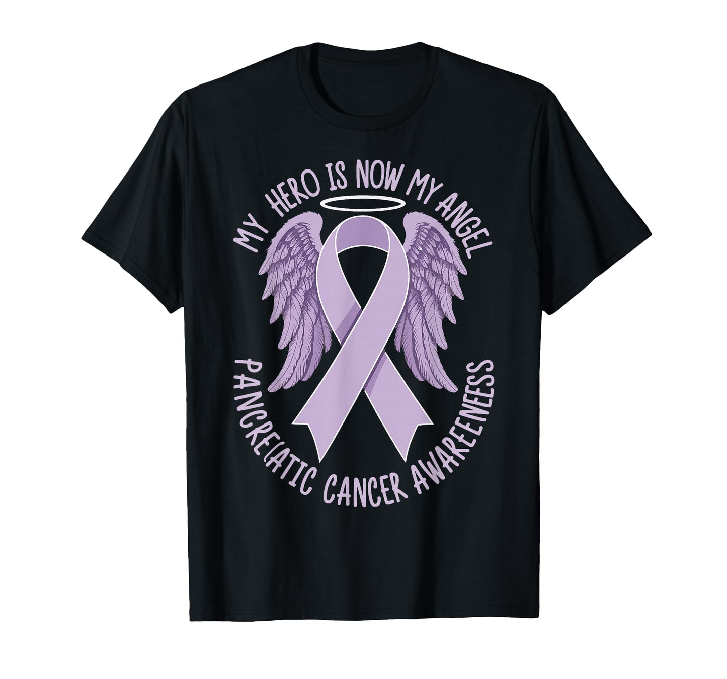 My Hero Is Now My Angel Pancreatic Cancer Awareness T-Shirt