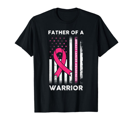 Breast Cancer Awareness - Father Of A Warrior Support Squad T-Shirt