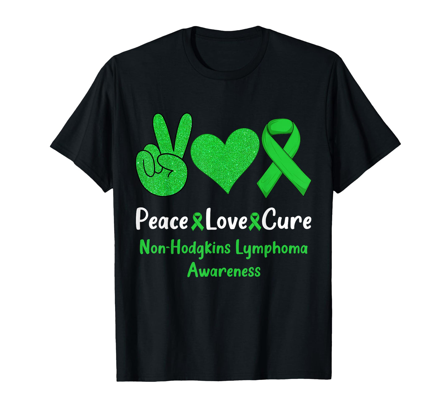 Peace Love Cure Non-Hodgkins Lymphoma Cancer Awareness Cute T-Shirt
