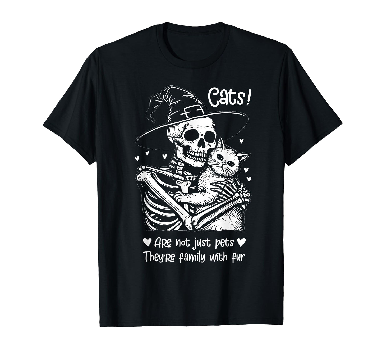 Cats are not just Pets They’re Family with Fur Halloween Pet T-Shirt