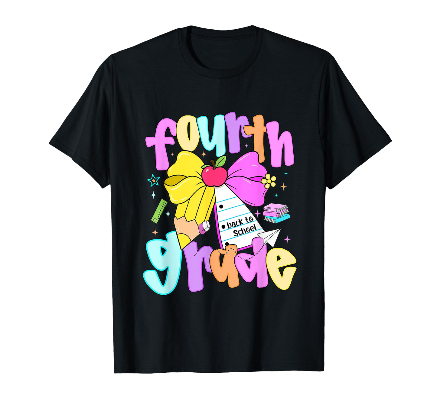 Preppy Fourth Grade Back To School 4th Grade Teacher Girls T-Shirt