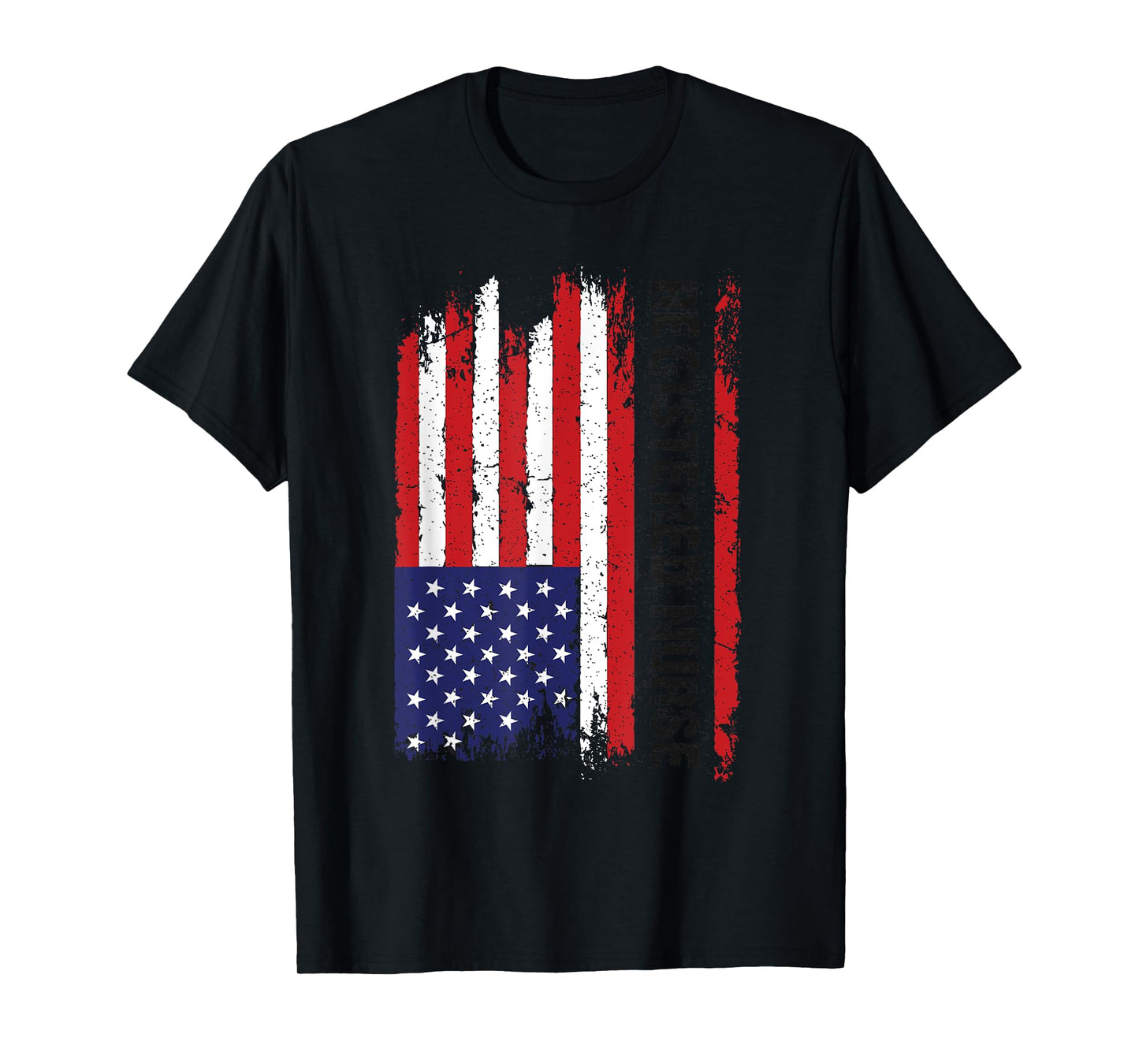 Vintage USA RN Registered Nurse American Flag Patriotic Women Men T-Shirt