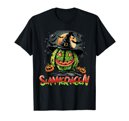 Summerween Vibes Sweet Ice Cream Watermelon Summer Halloween T-Shirt