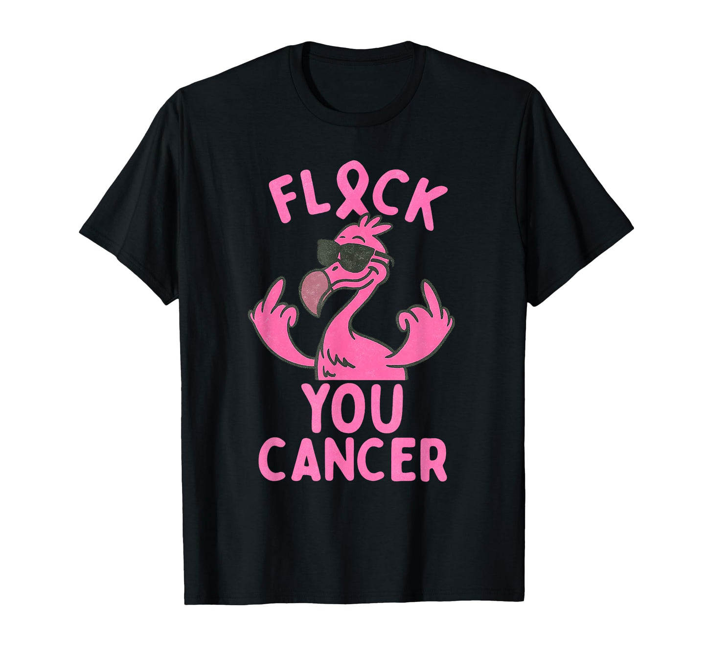 Flamingo Breast Cancer Awareness Pink Ribbon Humor Women T-Shirt
