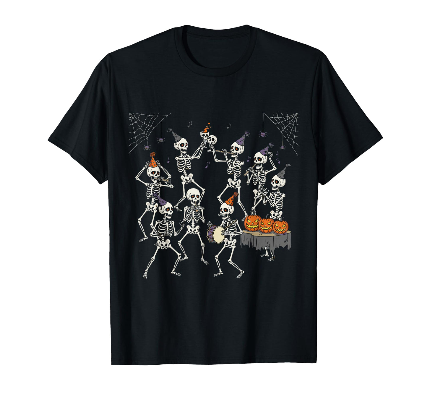 Halloween Skeleton Dance Party Spooky Fun T-Shirt