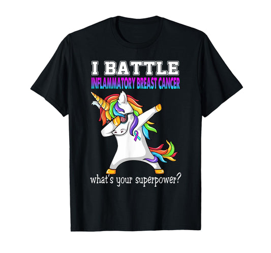 Unicorn I Battle Inflammatory Breast Cancer Awareness T-Shirt