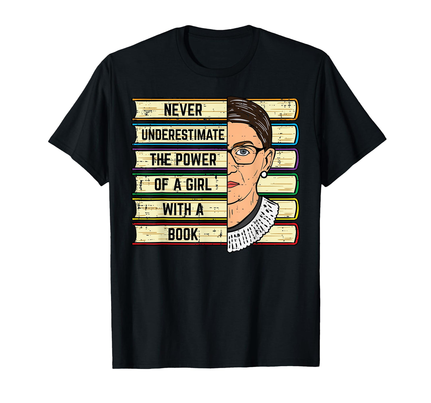 Never Underestimate Girl Read Book Reading Librarian Women T-Shirt