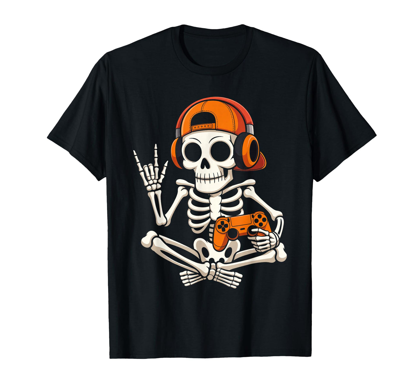 Halloween Shirts Cool Teen Boy Skeleton Gaming Men Halloween T-Shirt