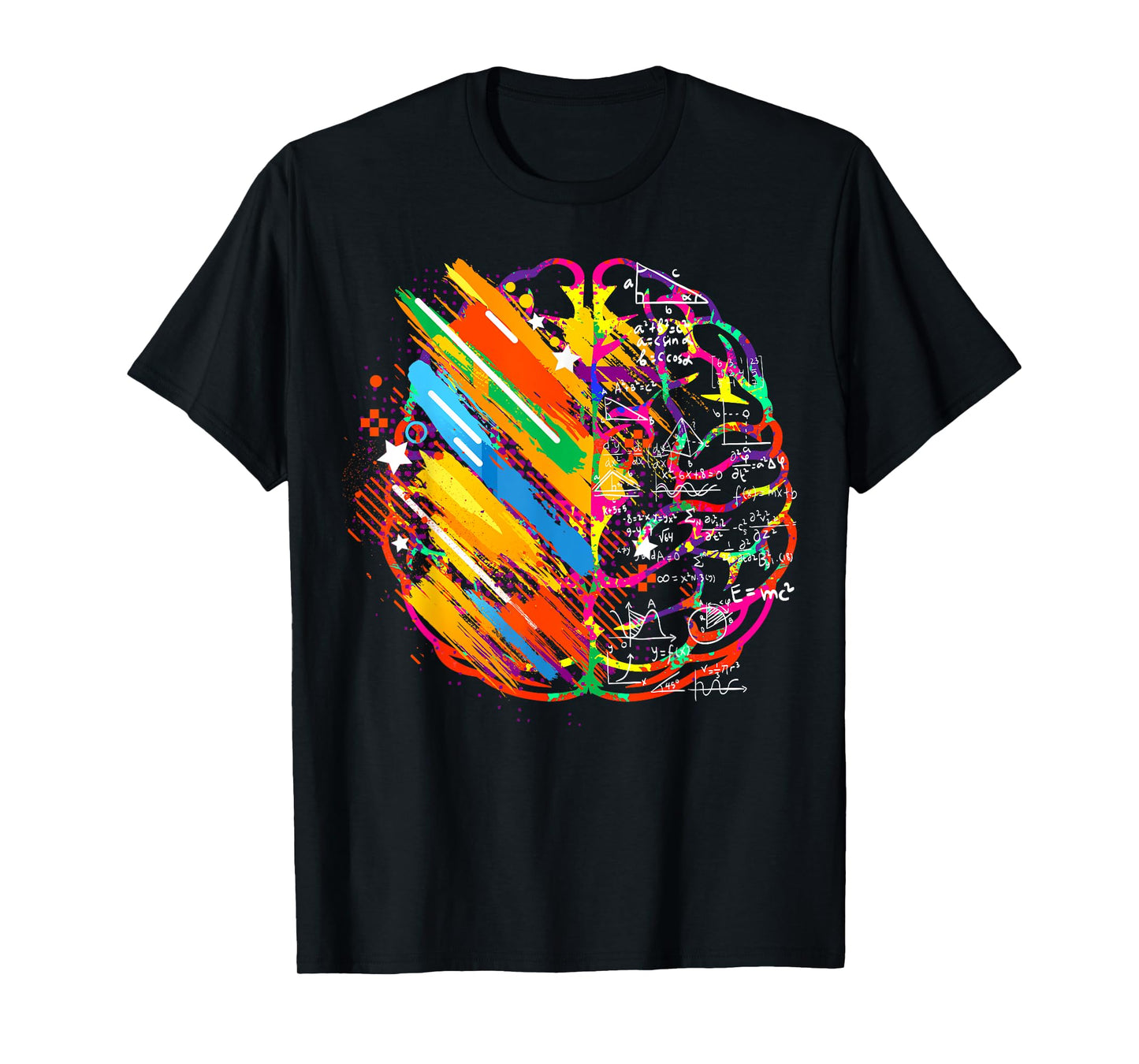 Colorful Brain Art Teacher Artist Painter Student T-Shirt