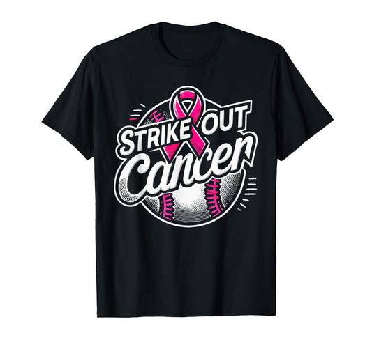 Baseball Breast Cancer Awareness Month Pink Ribbon T-Shirt