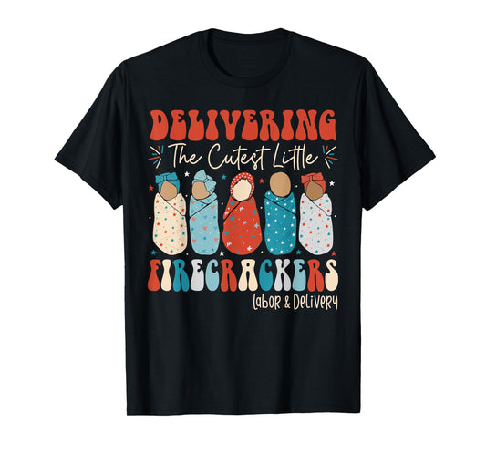 4th Of July Labor And Delivery L&D Nurse Independence Day T-Shirt