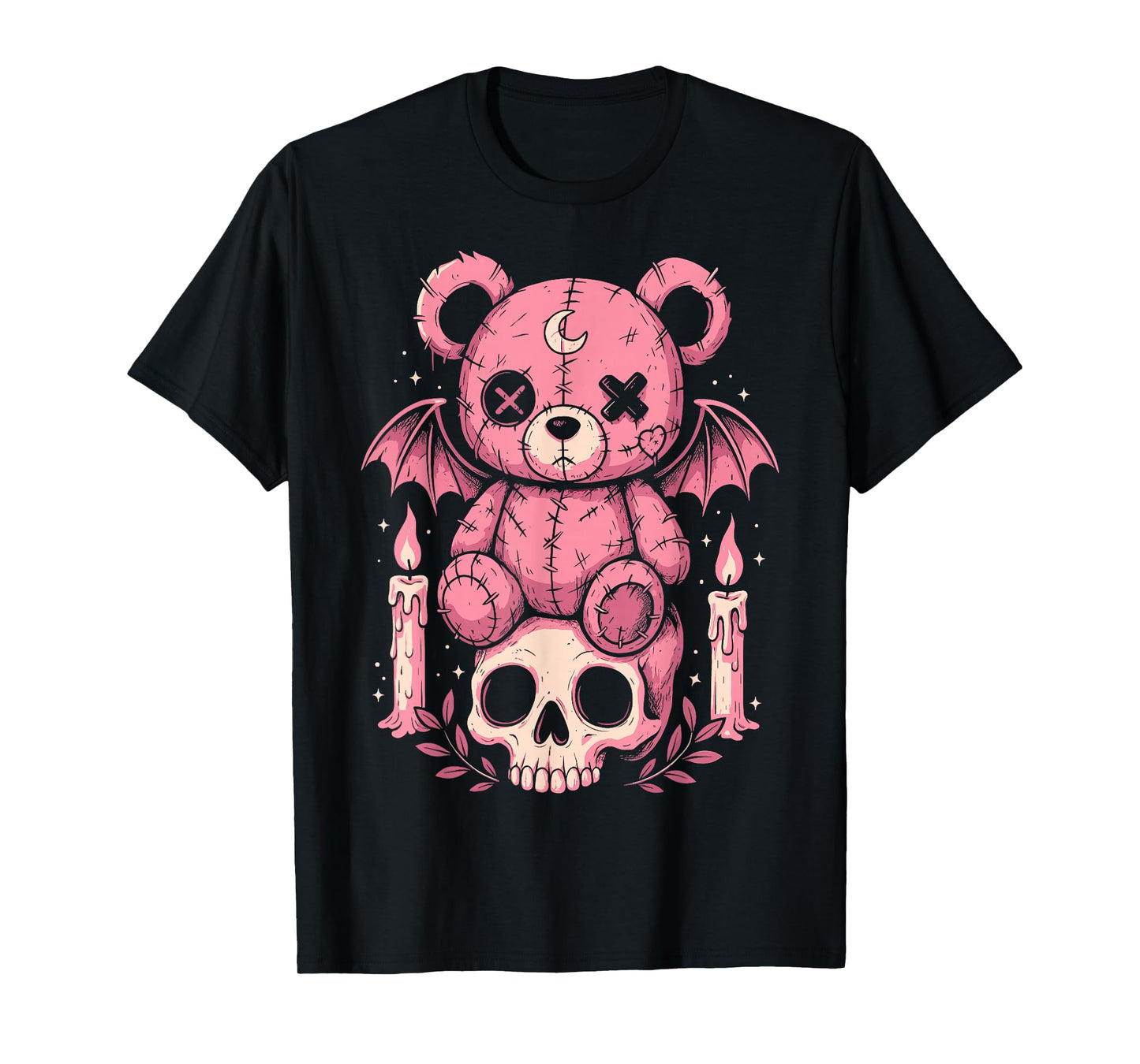 Creepy Cute Teddy Bear Pastel Goth Skeleton Horror Lover T-Shirt