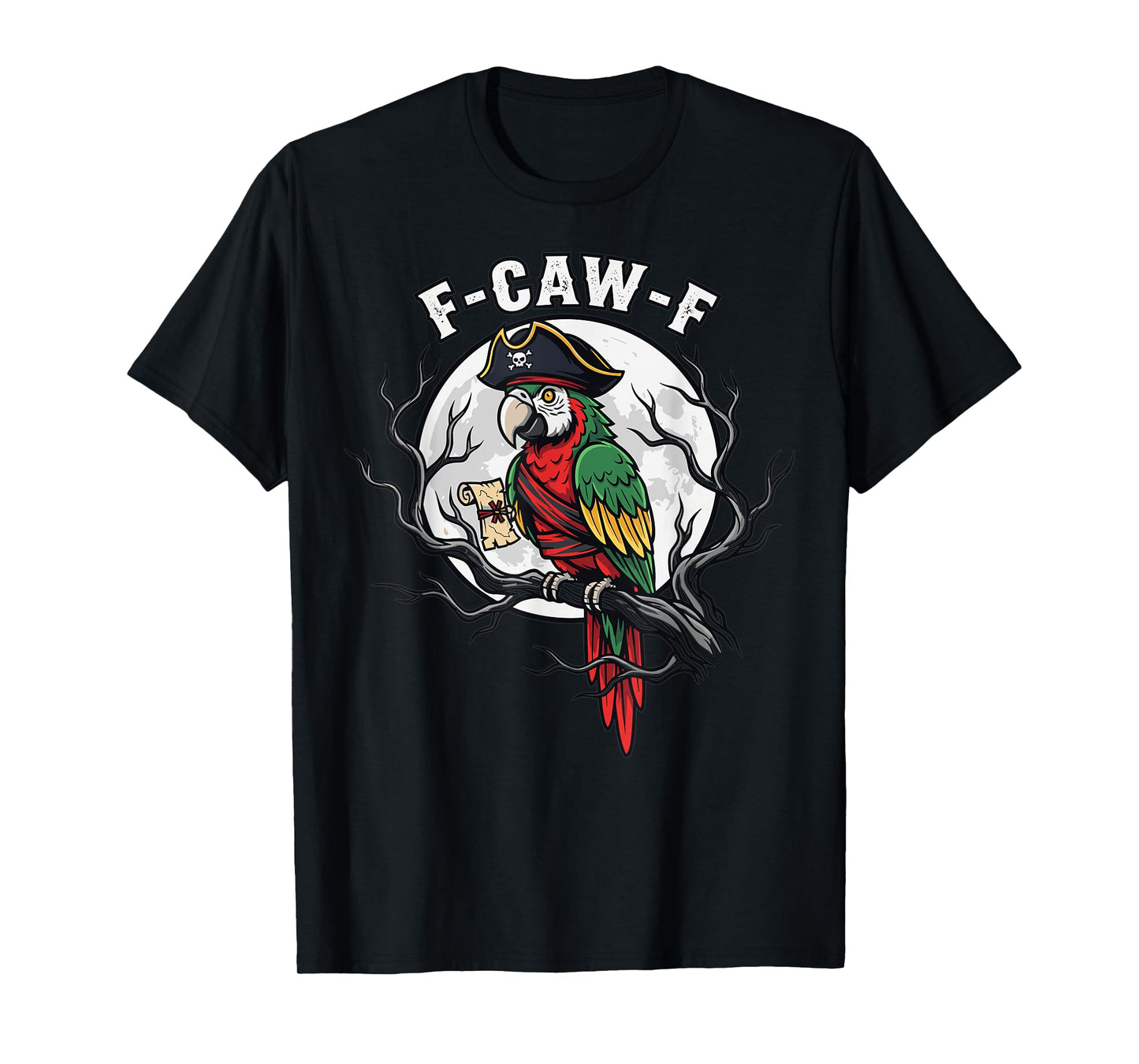 Pirate Parrot Moonlight F Caw F Halloween Costume T-Shirt
