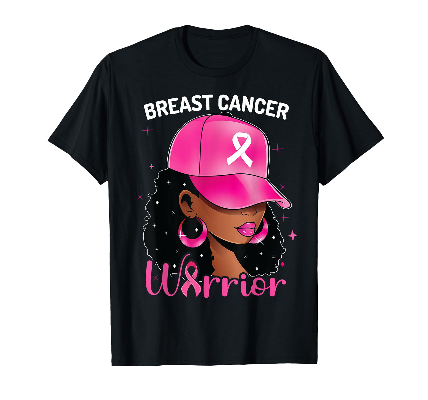 Breast Cancer Warrior Black Woman Breast Cancer Awareness T-Shirt