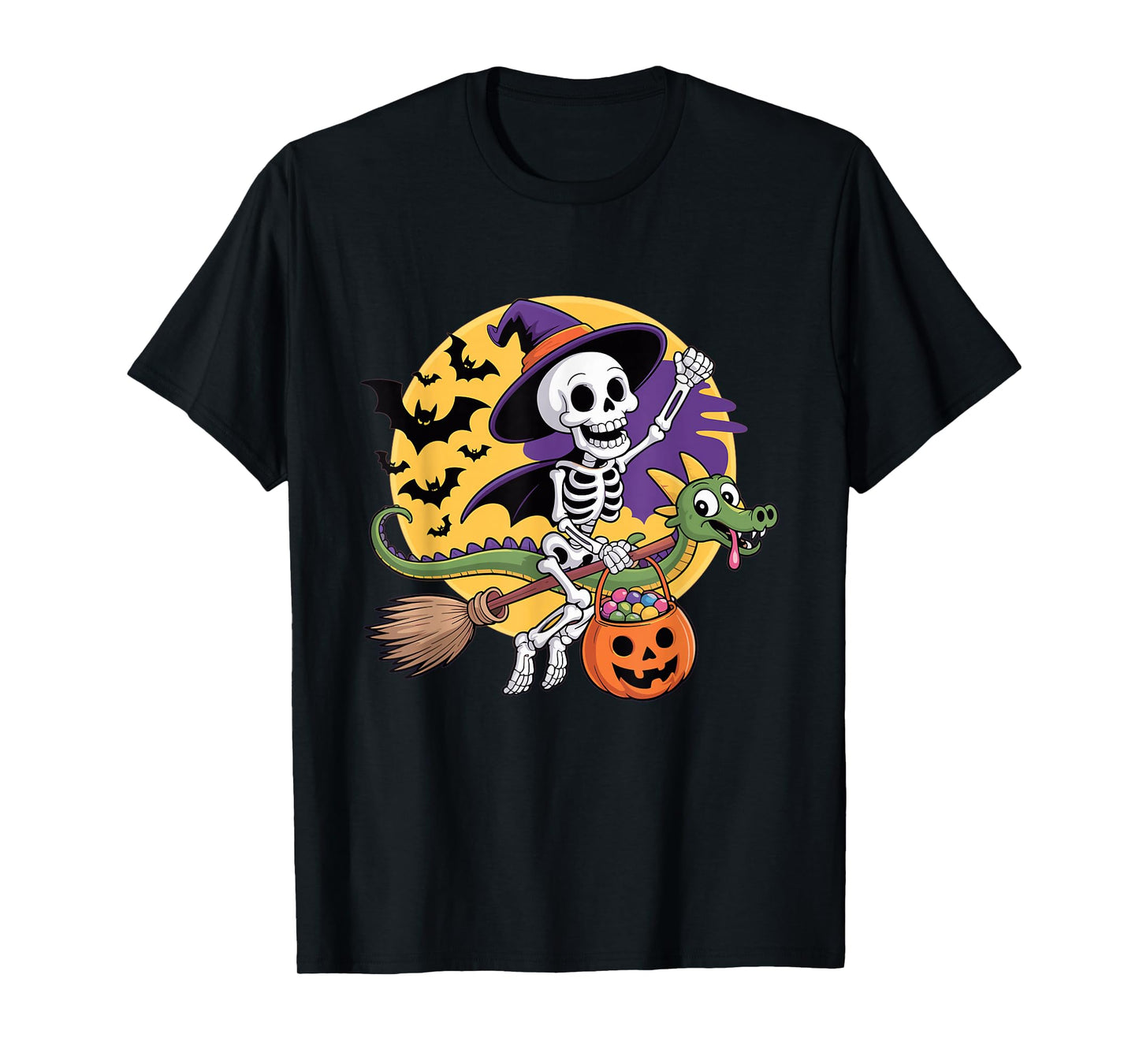 Halloween Toddler Boy Skeleton Dinosaur Funny Halloween T-Shirt