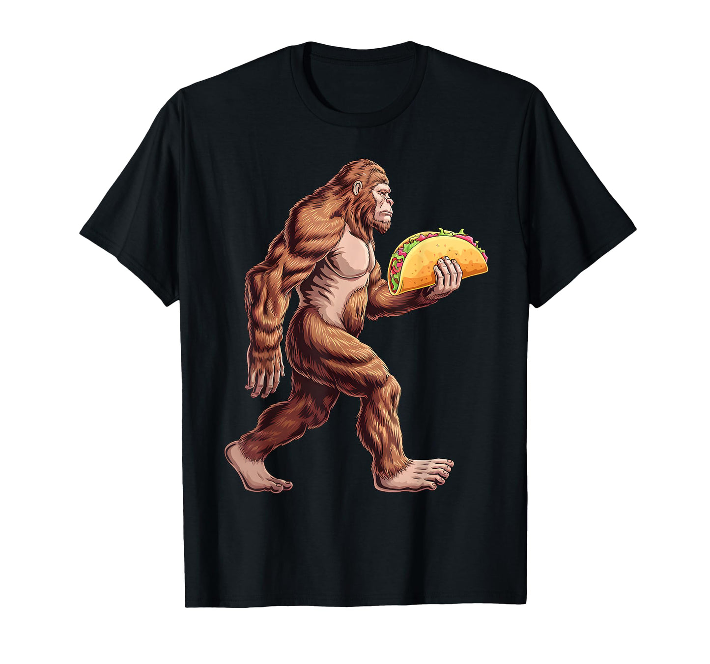 Bigfoot Carrying Taco Funny Cinco de Mayo Boys Men Sasquatch T-Shirt