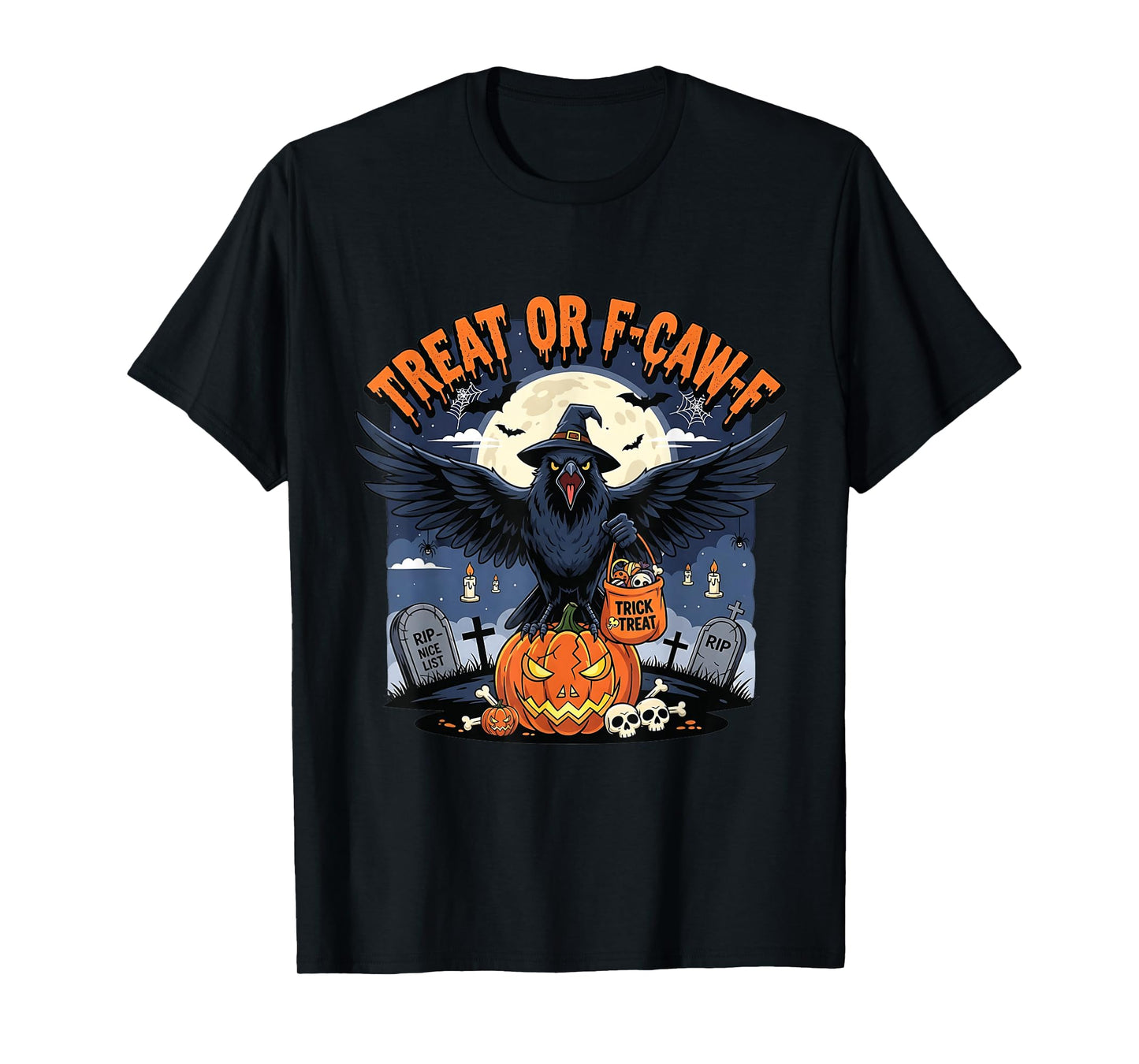 Witch Raven Crow Magic Witchcraft Spooky Halloween F-CAW-F T-Shirt