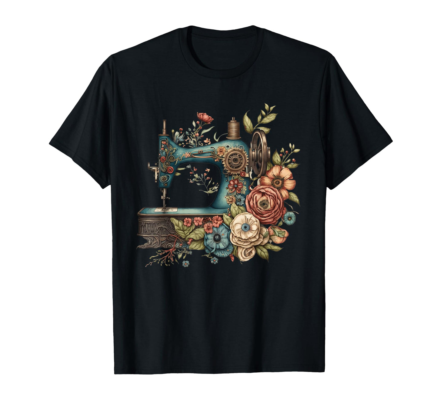 Floral Sewing Machine - Flower Seamstress Sewing Machine T-Shirt