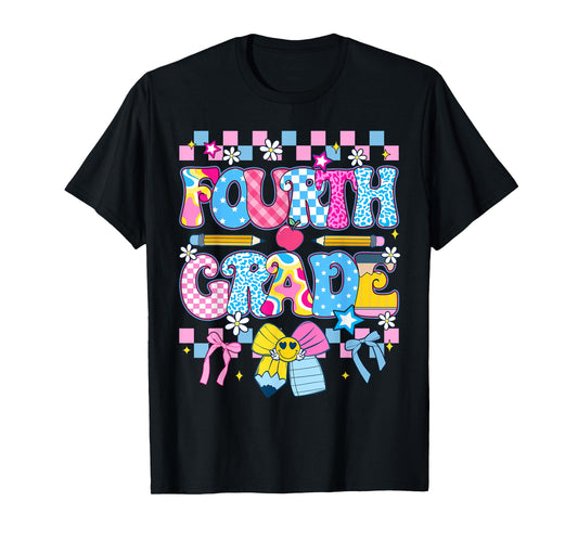 4th Grade For Boys Girls Teacher Fourth Grade Back to School T-Shirt