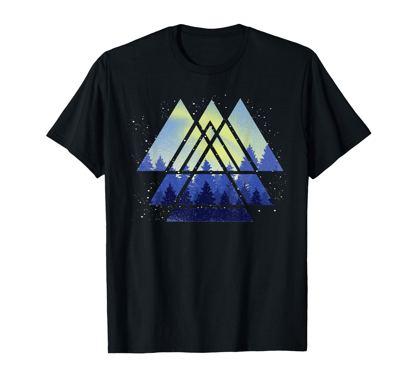 Geometric Triangle Outdoor Trees Forest Wildlife Nature T-Shirt