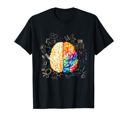 Diamond Deals LLC - Colorful Brain - Science And Art - Neuroscience Neurologist T-Shirt