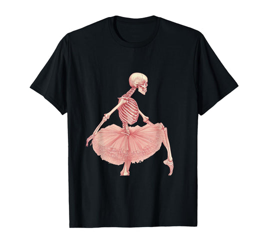 Skeleton Ballerina Art Ballet Skeleton Design Dance of Death T-Shirt