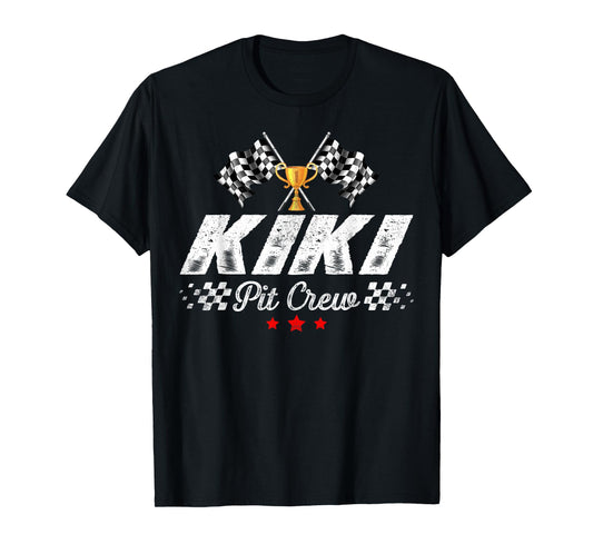 Kiki Pit Crew Race Car Racing Birthday Party Matching T-Shirt