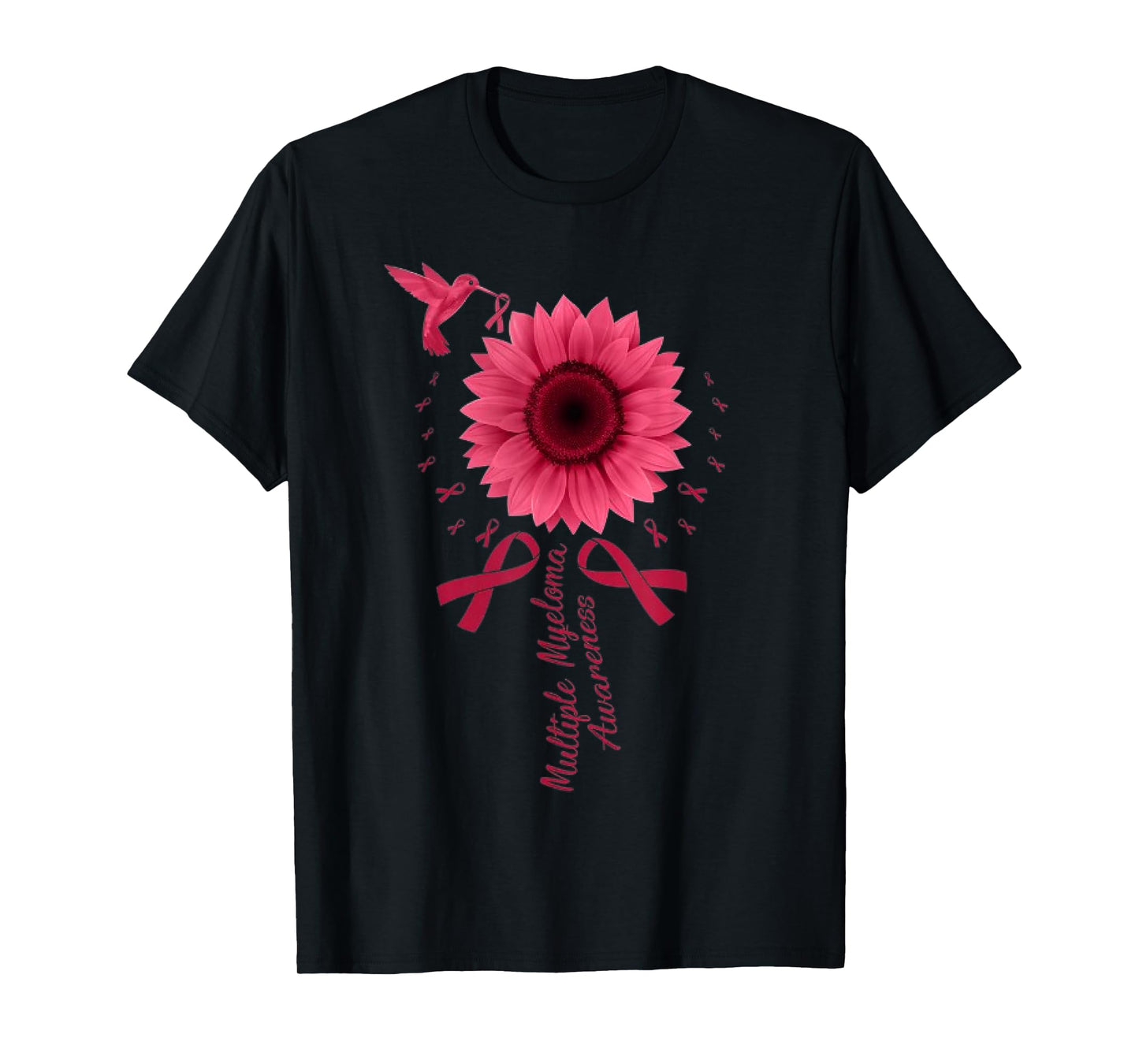 Sunflower Ribbon Multiple Myeloma Cancer Awareness T-Shirt
